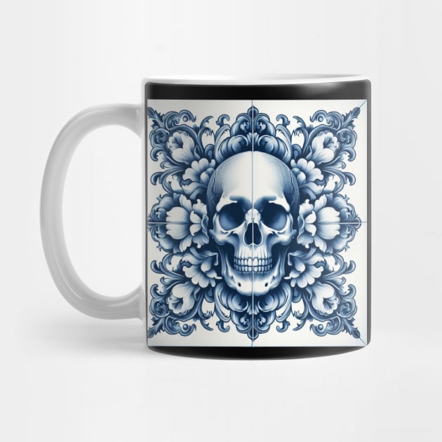 Delft Tile With Skull No.1 by artnook